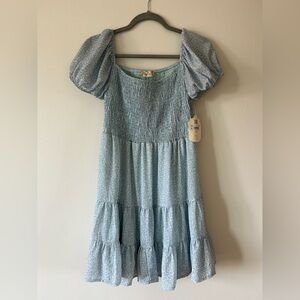 Altar'd State Light Blue Tiered Dress